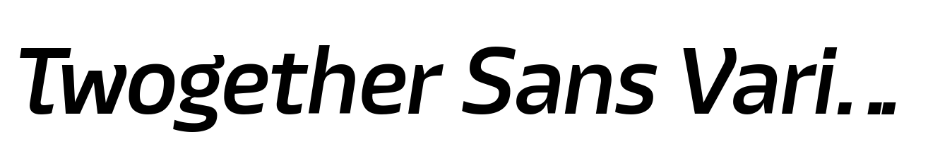 Twogether Sans Variable Italic